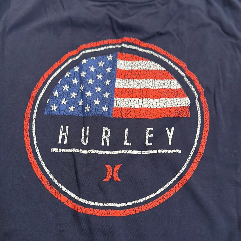 Hurley Everyday Washed Destination Flag Short Sleeve T Shirt Sz Medium